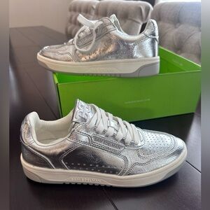 Sam Edelman Kids Shiny Silver Sneakers